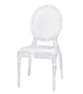 Silla Vienna de policarbonato transparente con diseño moderno.