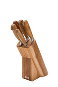 Soporte para cuchillos Brandani en acero inoxidable con detalles de diseño italiano.