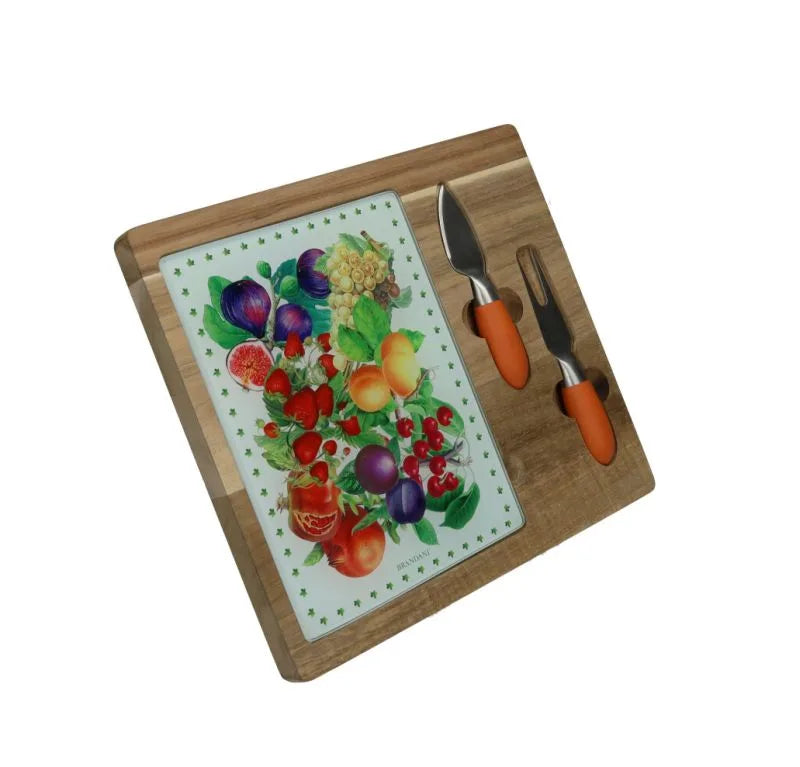 Tabla de cortar "Le Primizie" con detalles de diseño italiano.