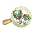 Tabla de cortar Wonderland de bambú y porcelana con cuchillo a juego.