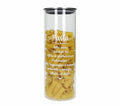 Tarro de pasta hermético con tapa, ideal para conservación de alimentos en la cocina.