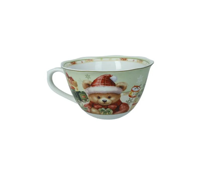 Taza de desayuno Coccole de cerámica, diseño italiano de Brandani Gift Group.