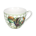 Taza de desayuno Globo modelo Wonderland de cerámica italiana.
