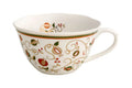 Taza de desayuno modelo Tempo di Festa de cerámica italiana, con diseño festivo.