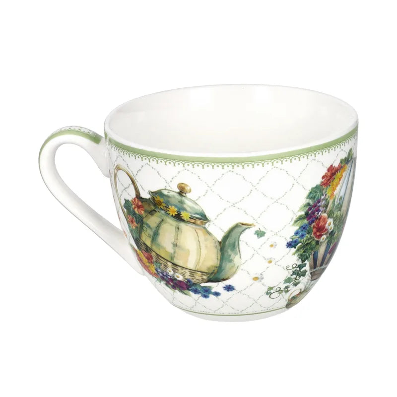 Taza de desayuno con tetera integrada, colección Wonderland, de Brandani.