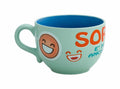 Taza Jumbo Sonrisa Stoneware de gres, con un diseño que evoca una sonrisa.
