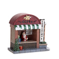 Tienda de Papá Noel con luz LED, diseño italiano, ideal para decoración navideña.
