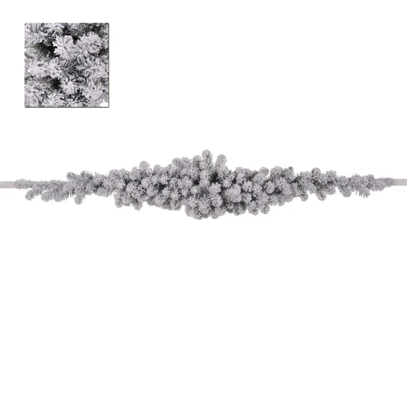 Tira de decoración de abeto nevado de 180 cm, con aspecto nevado, de la marca Brandani Gift Group.