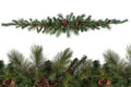 Tira decorativa de abeto navideño de 185 cm, adornada con piñas naturales, marca Brandani Gift Group.