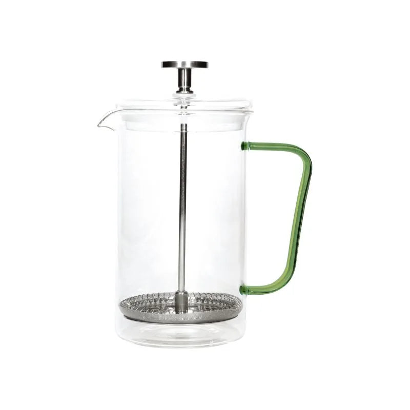 Tisanera Bridge Verde 60cl en vidrio borosilicato con tapa y asa.