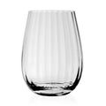 Vaso de agua de diseño italiano, colección Boulevard, con base ancha y cuerpo estilizado.