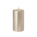 Vela decorativa Brandani de color champán con dimensiones 7 x 13 cm, ideal para Navidad.